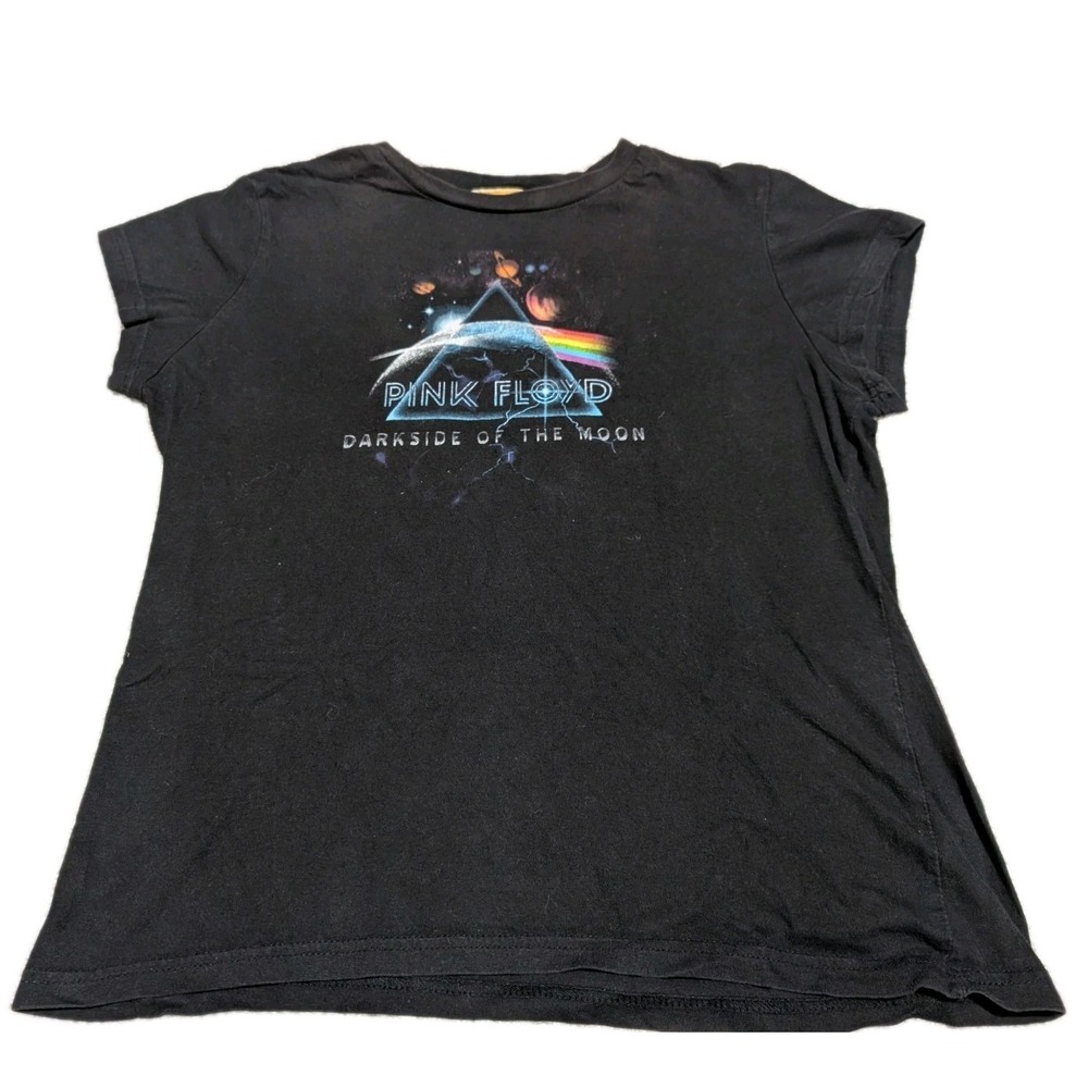 Rockware Pink Floyd T-Shirt Womens Large Black Dark Side of the Moon Graphic Tee
